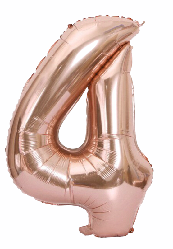 Tallballonger Rose Gold, 1 meter høye