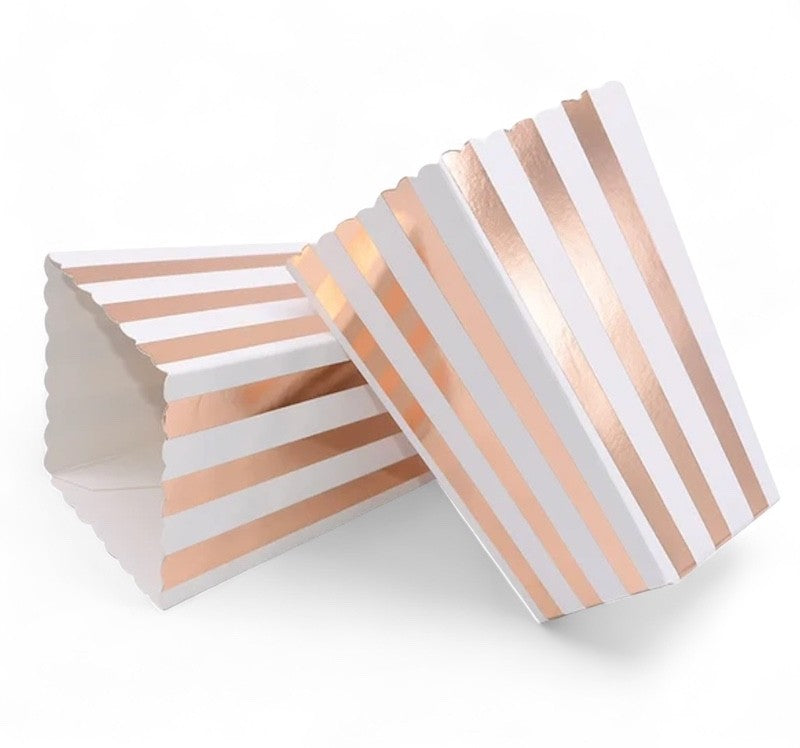 Rose Gold Popkornbegre, 8 stk