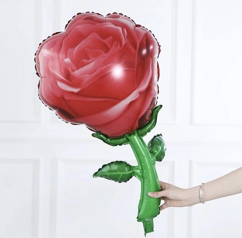 Rød Rose Folieballong