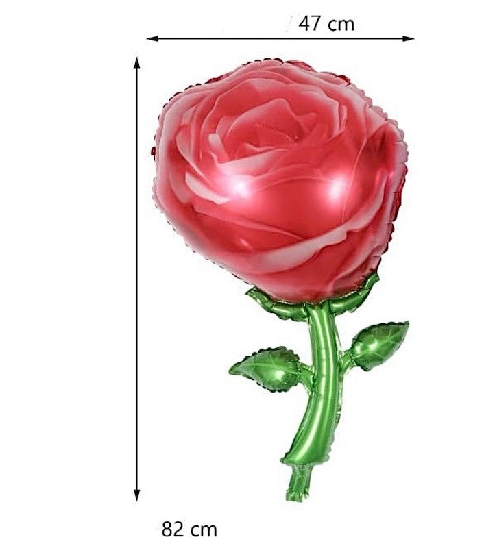 Rød Rose Folieballong