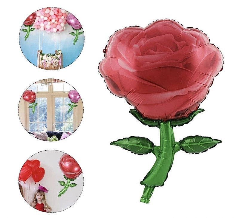 Rød Rose Folieballong
