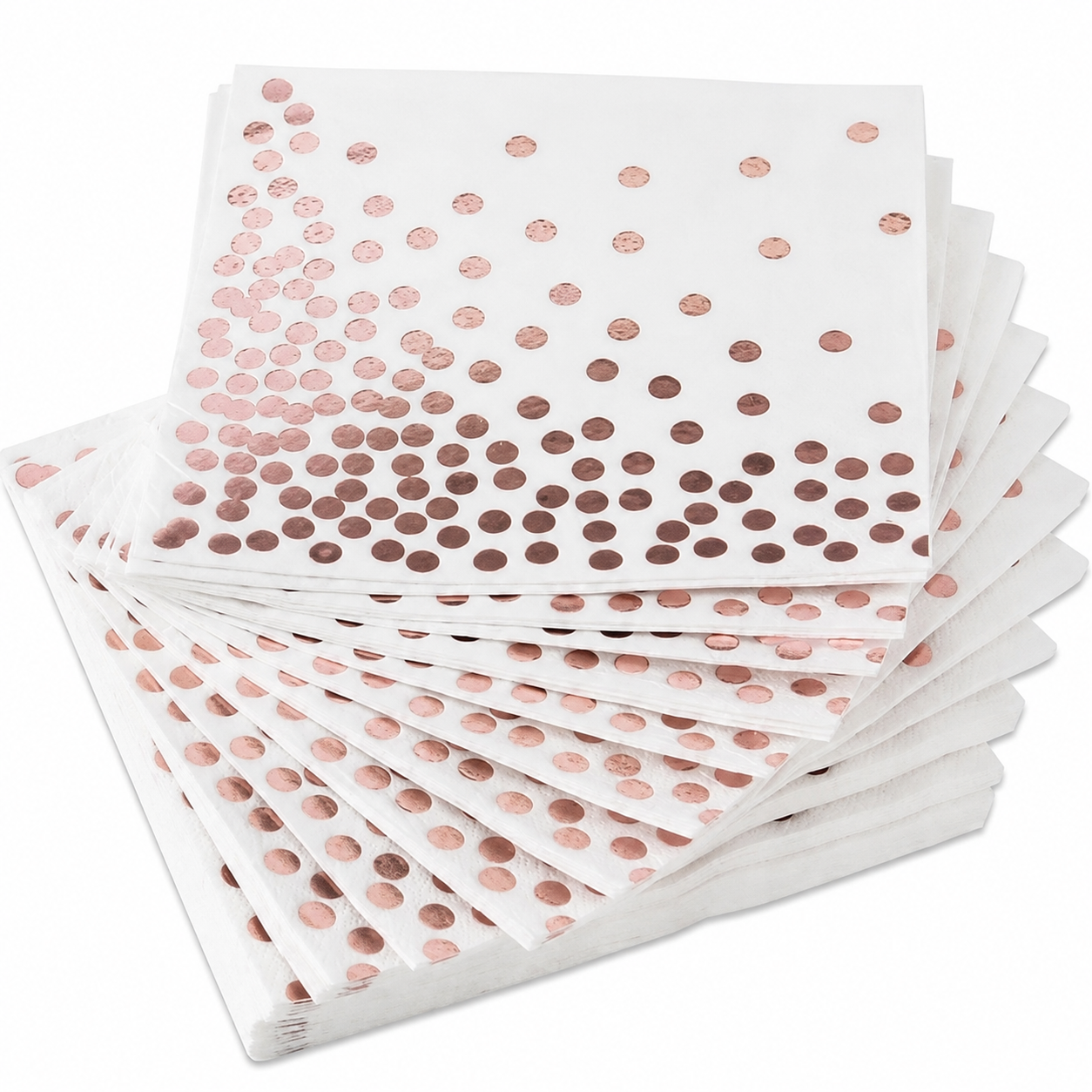 Hvite og Rose Gold Papirservietter