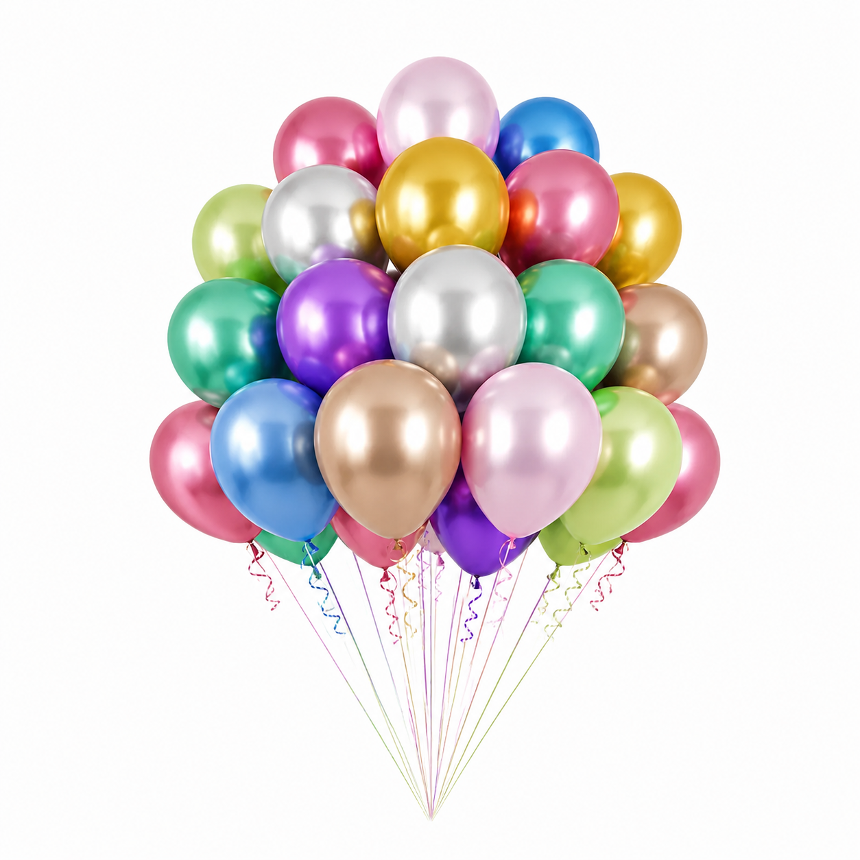 Metallic Mix Ballonger, 40 stk