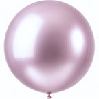 Stor Lyserosa Metallic Ballong