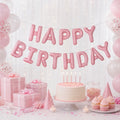 Lyserosa Happy Birthday Foliebanner