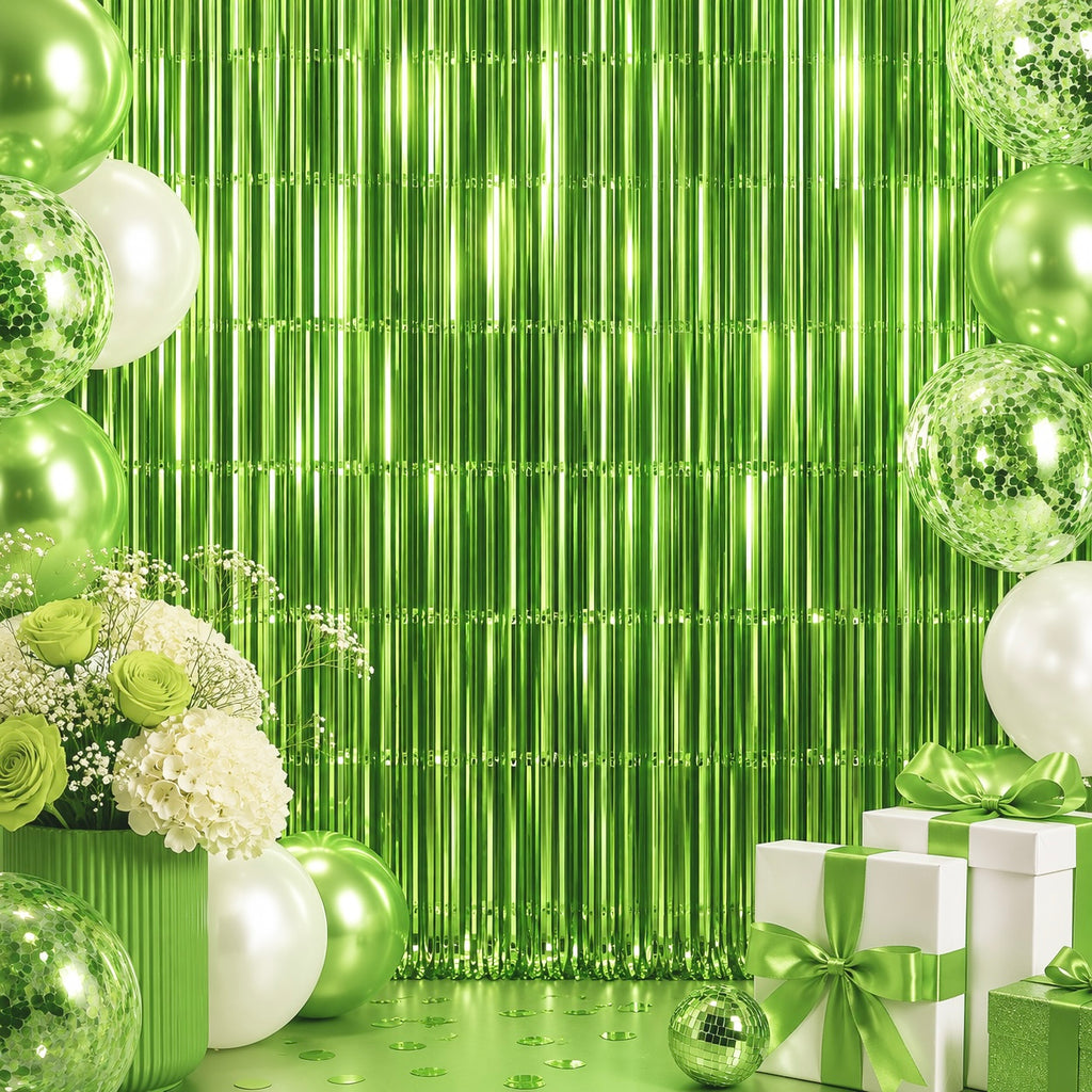 Eplegrønn Glittergardin