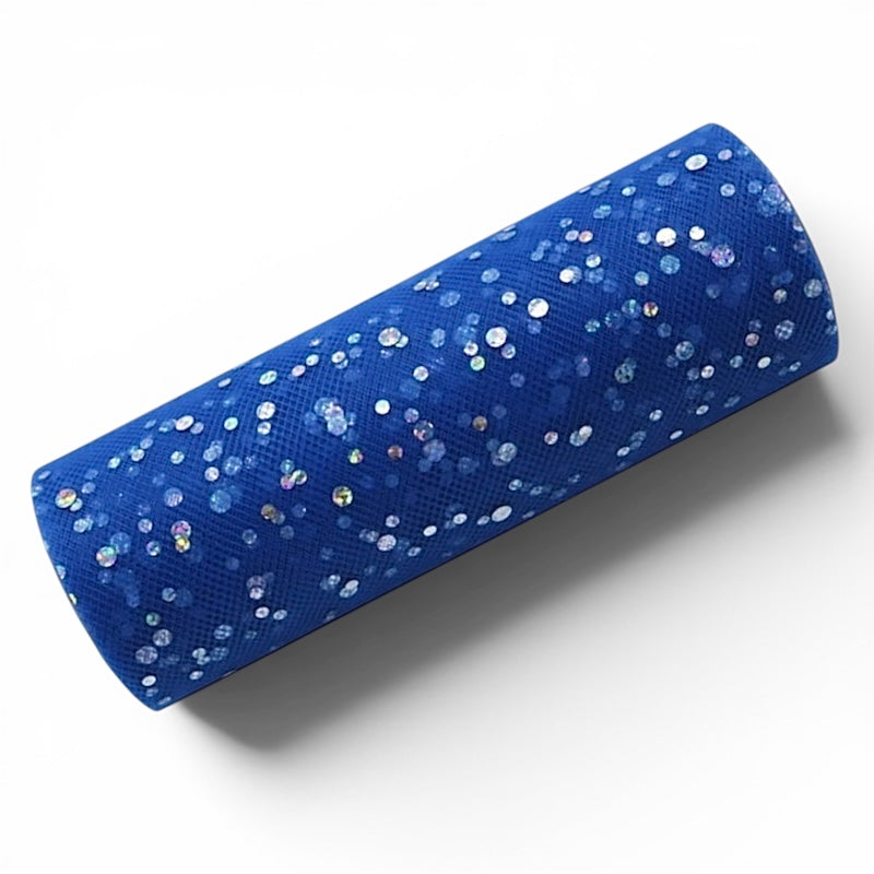 Blå Organza Bordløper, 20 meter