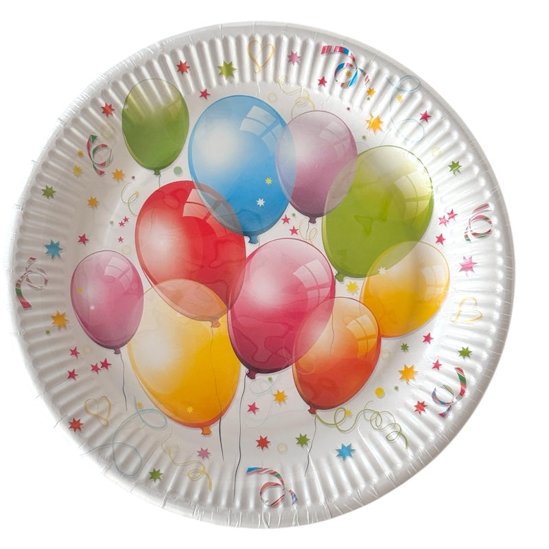 Papptallerkener med Ballonger