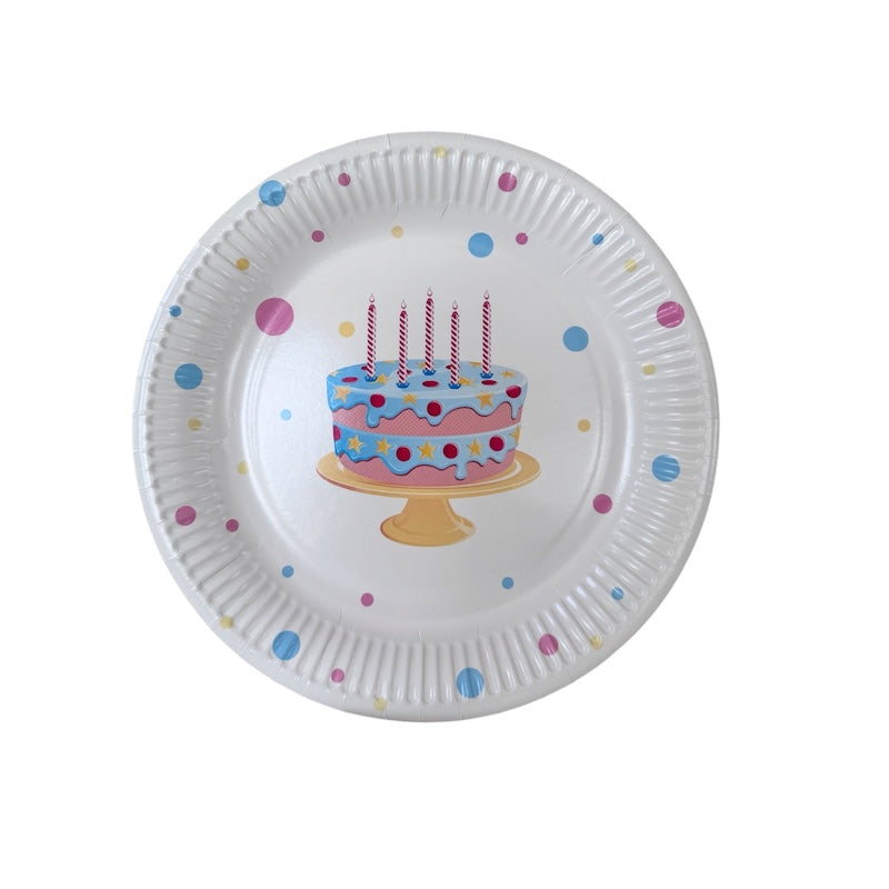 Bursdagskake Papptallerkener