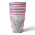 Rosa Elefant Pappkopper