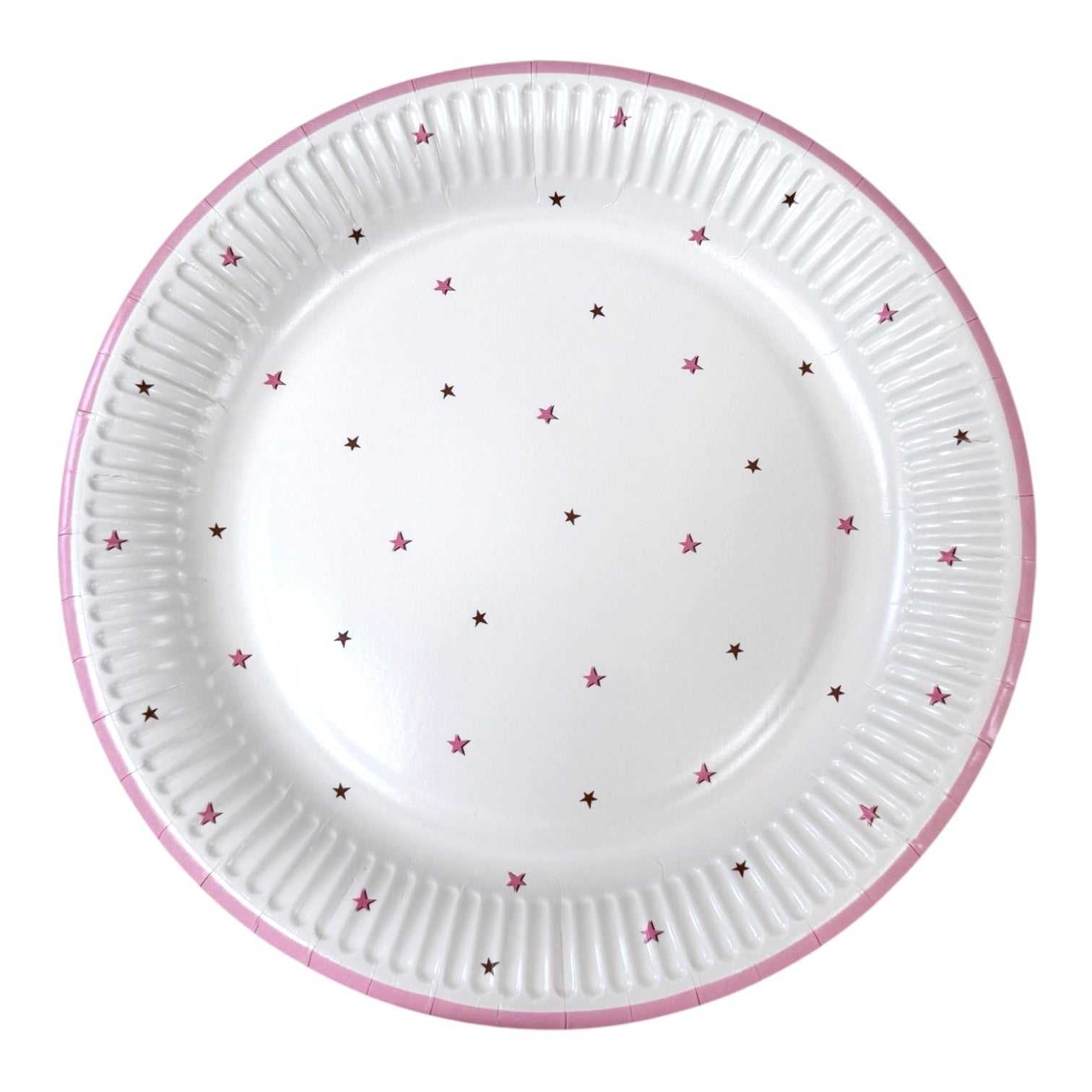 Papptallerkener med Rosa Stjerner