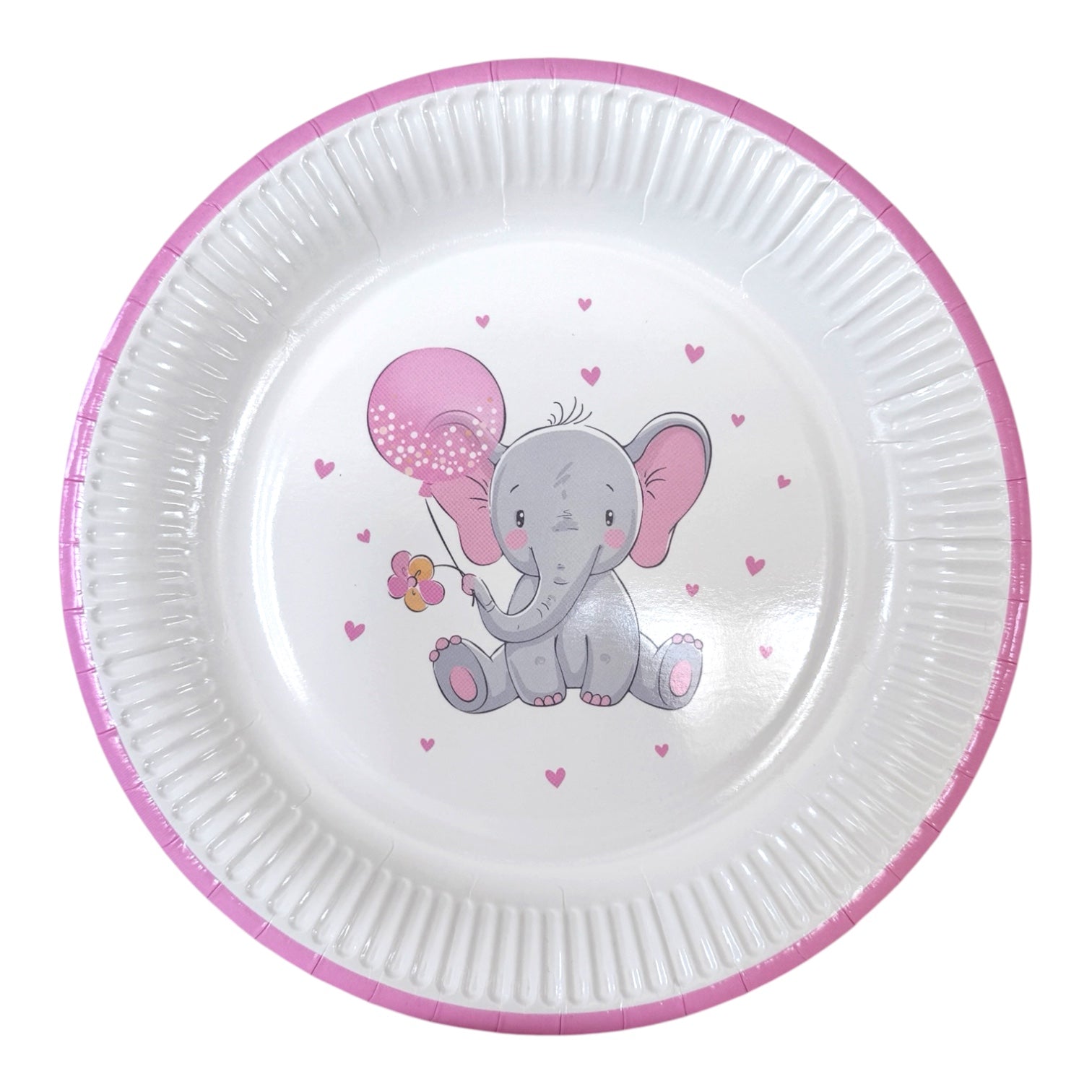 Rosa Elefant Papptallerkener