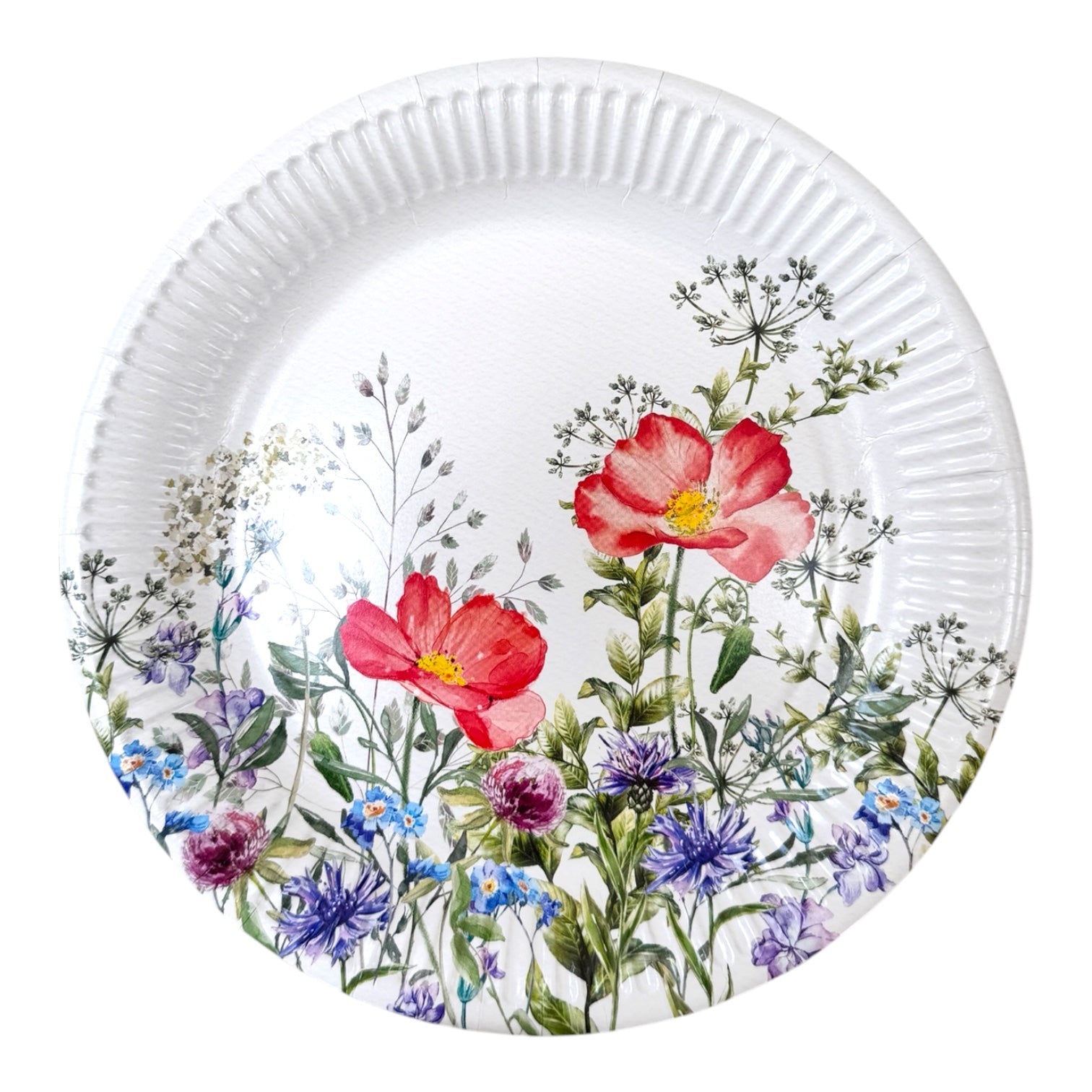 Sommerblomster Papptallerkener