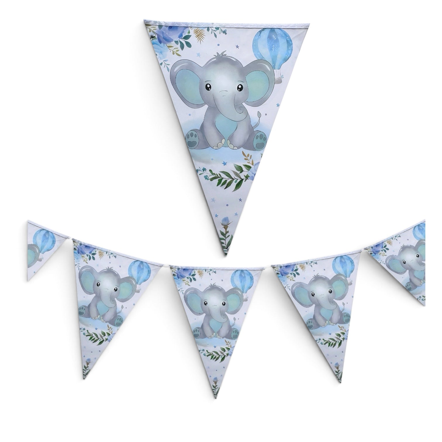 Blå elefant vimpel
