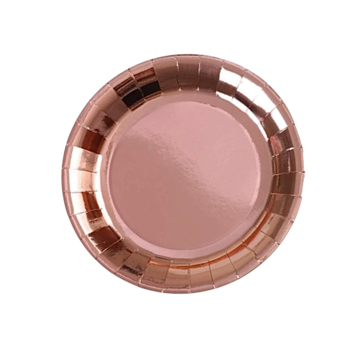 Små Rose Gold papptallerkener, 10 stk